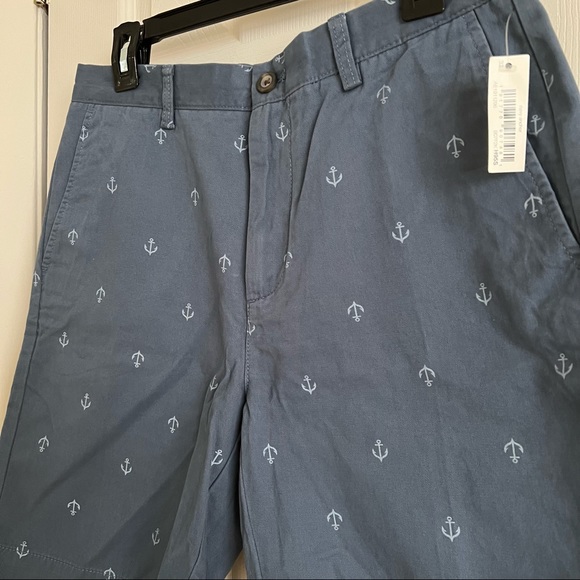 Navy Anchor Chino Shorts Size 32 - Picture 2 of 6